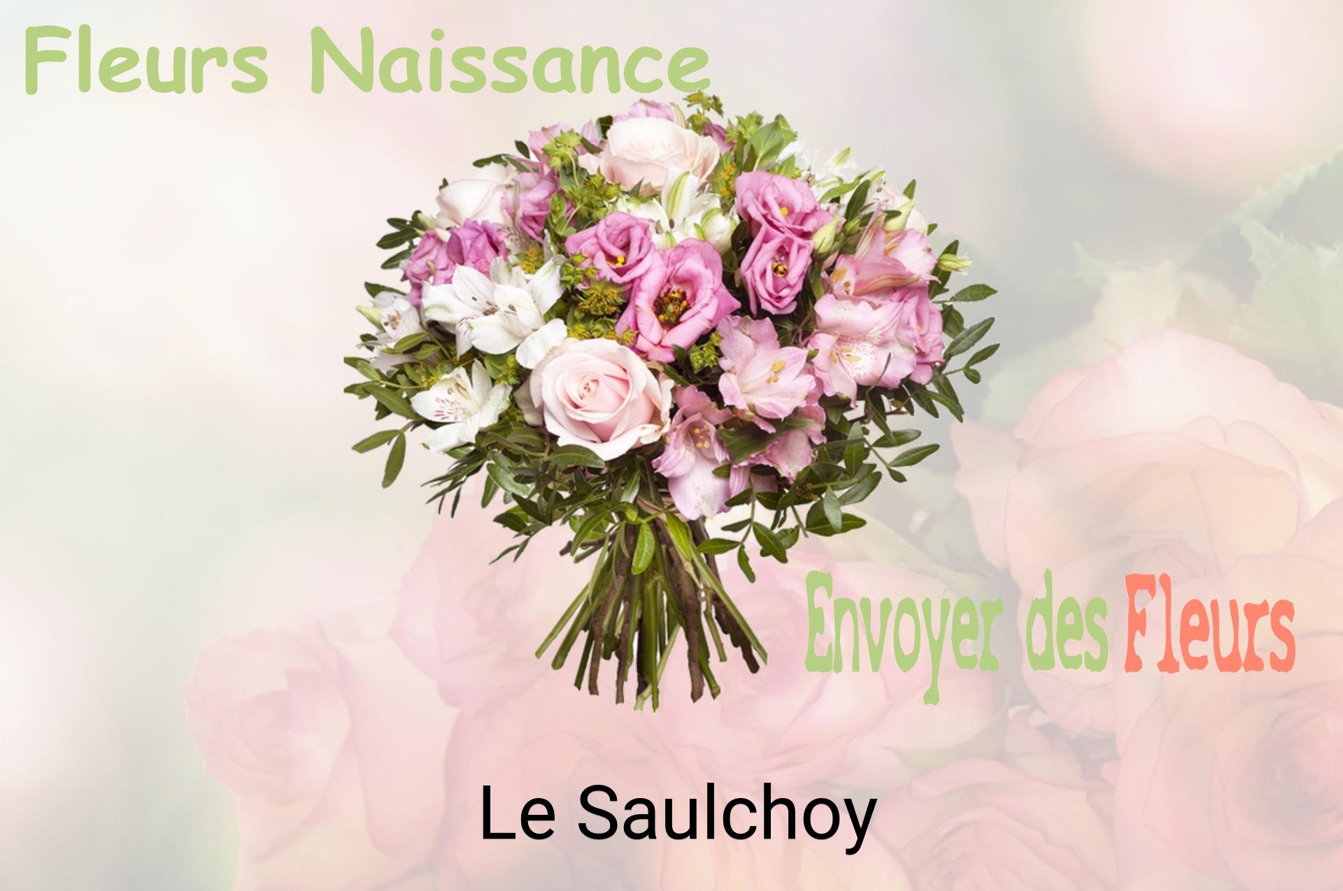 Bouquet de fleurs de naissance livré à Le Saulchoy